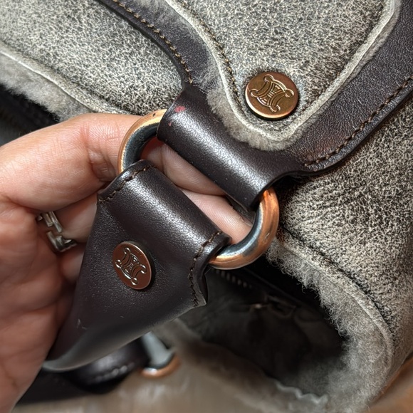 Celine Shearling Boogie Bag Taupe - Picture 9 of 17